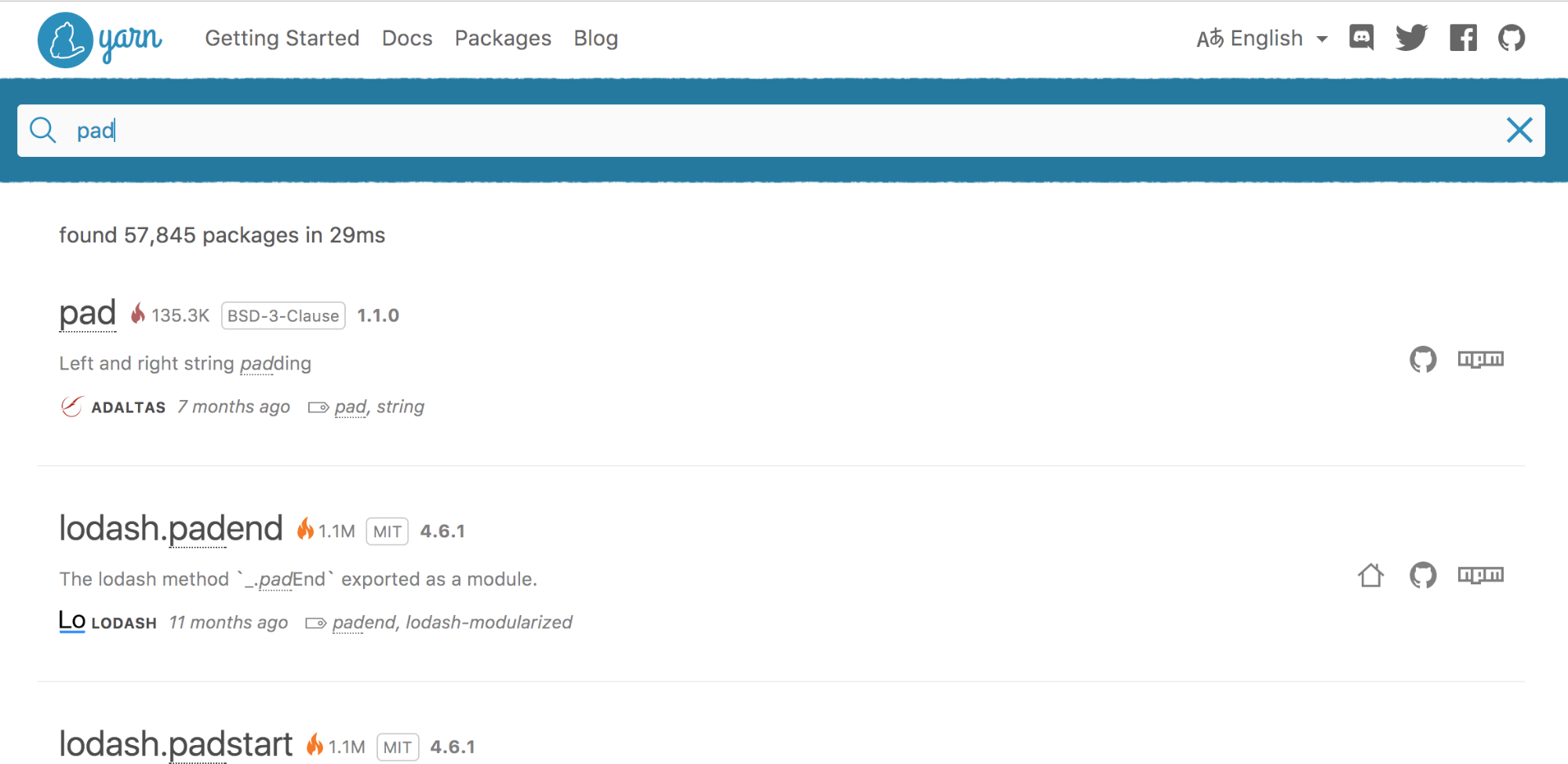 researching the library on NPM or Yarn’s Website