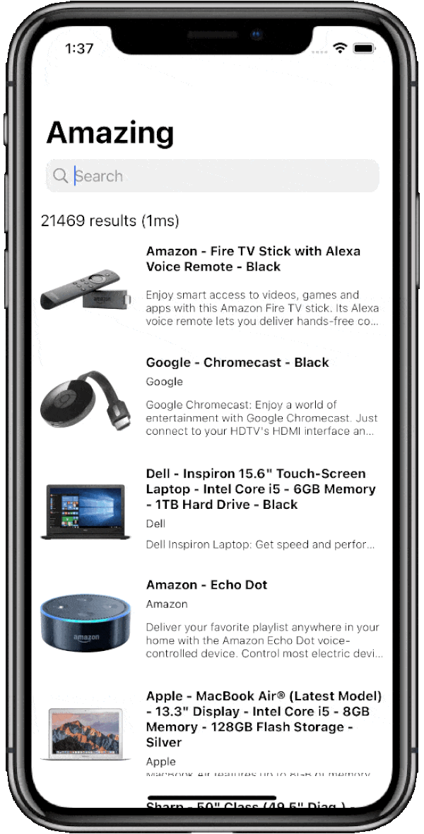 Building UI with InstantSearch iOS