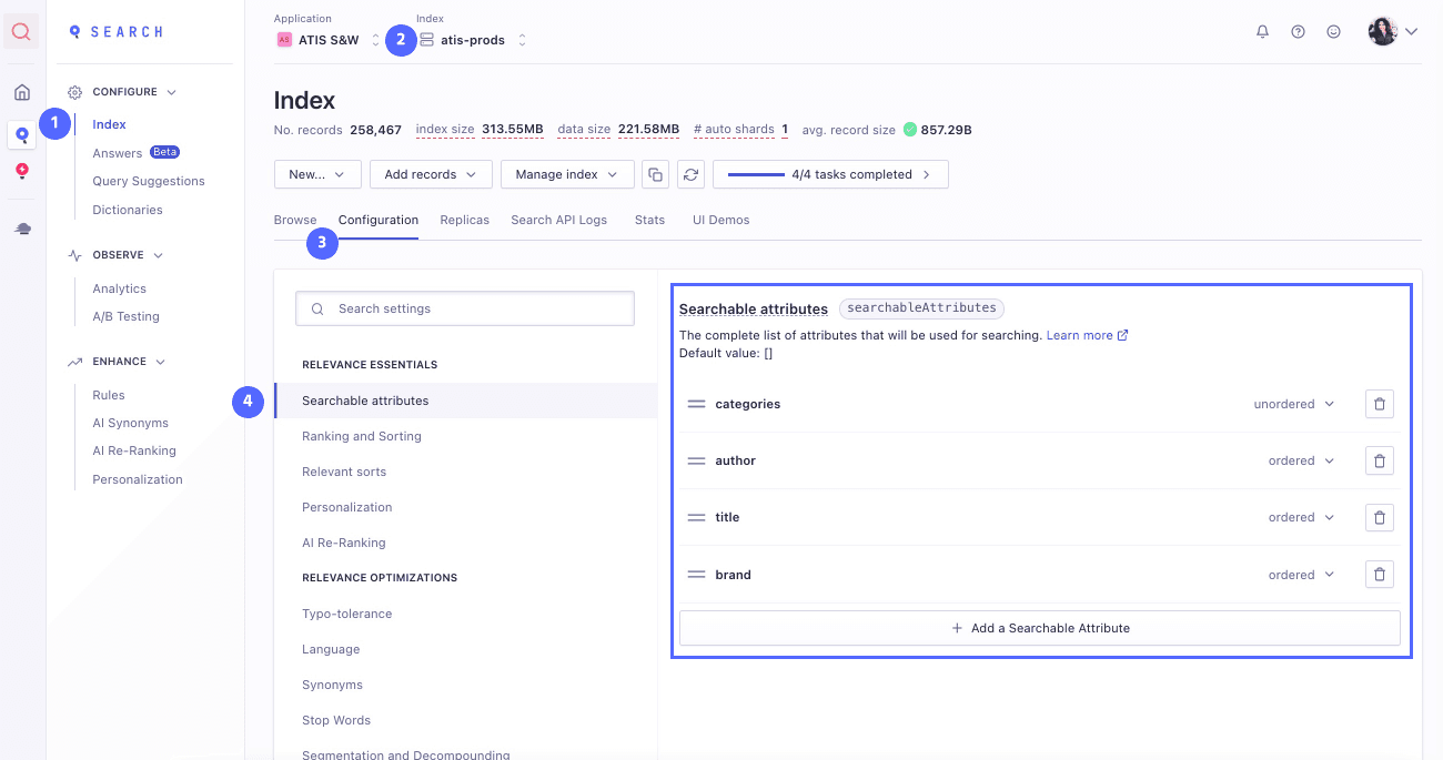 Add searchable attribute