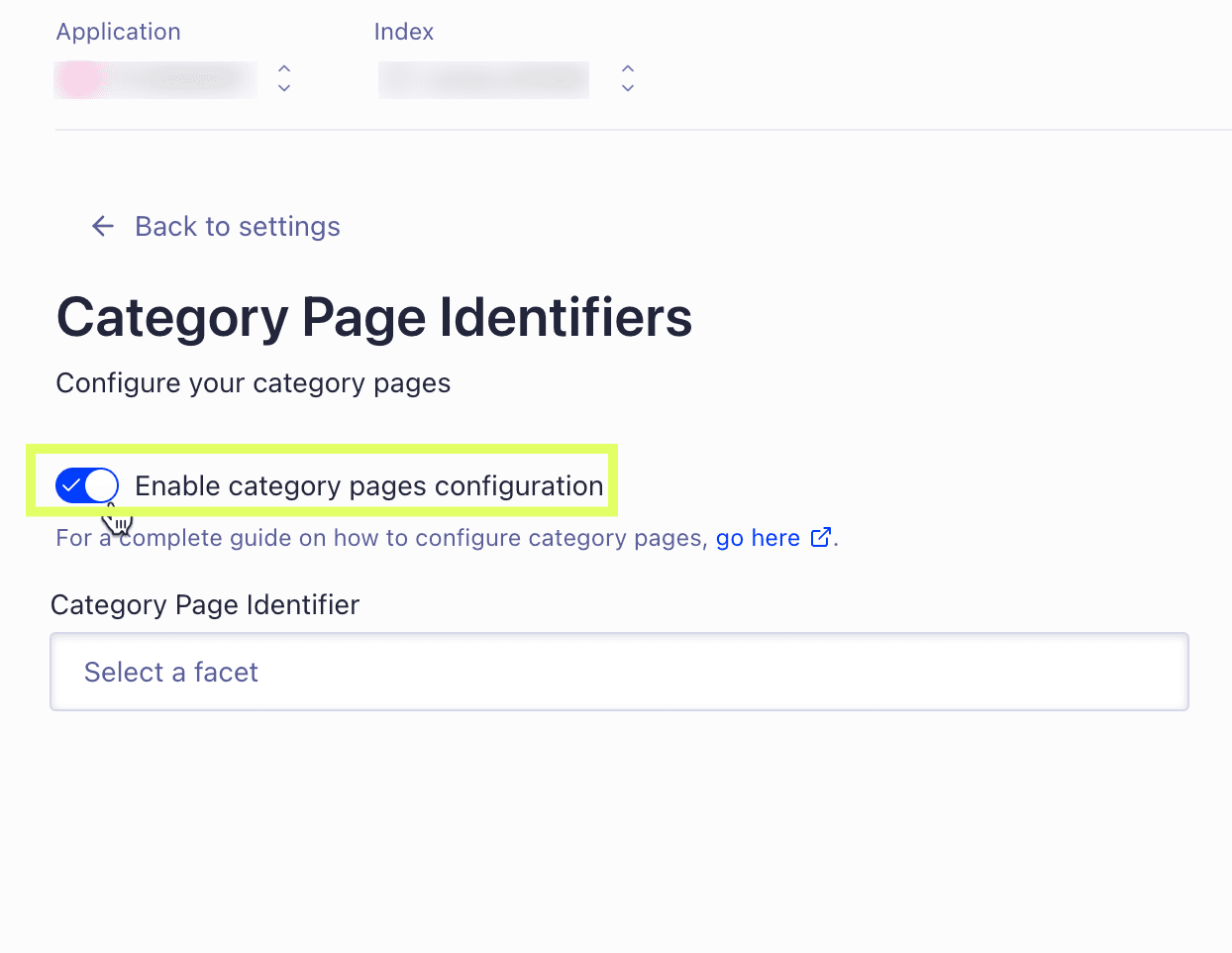 category page identifiers