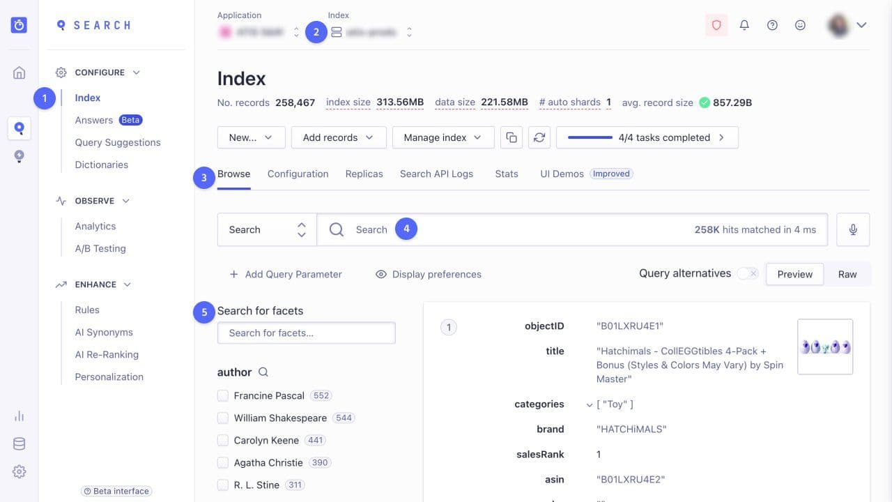 index testing relevance